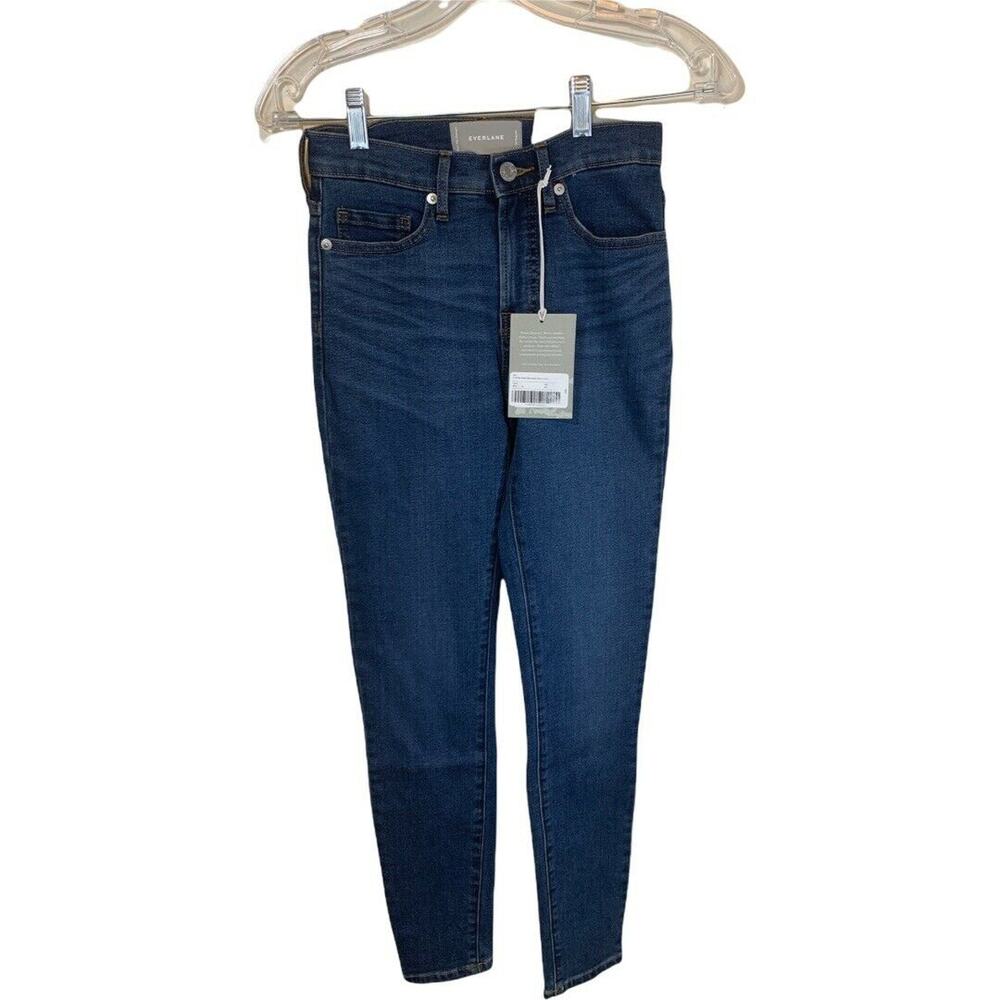 Everlane  Jeans Size 24 Blue Mid Rise Skinny Cotton Stretch Denim NWT Women's - Picture 6 of 8